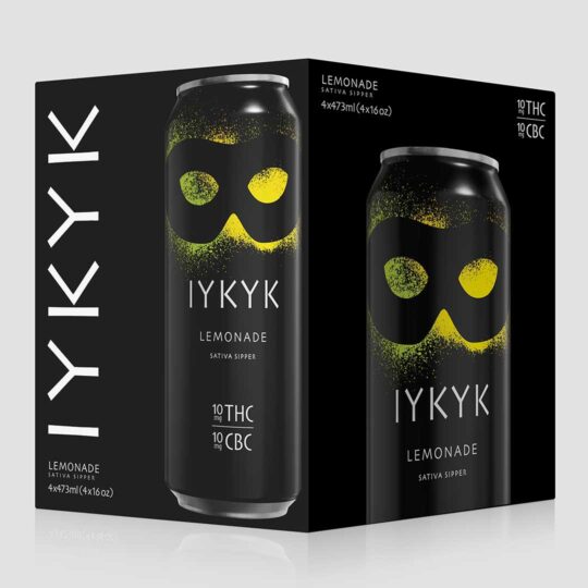 IYKYK Sativa Sippers Delta-9 THC CBC Drinks Lemonade 10mg 16oz 4-pack