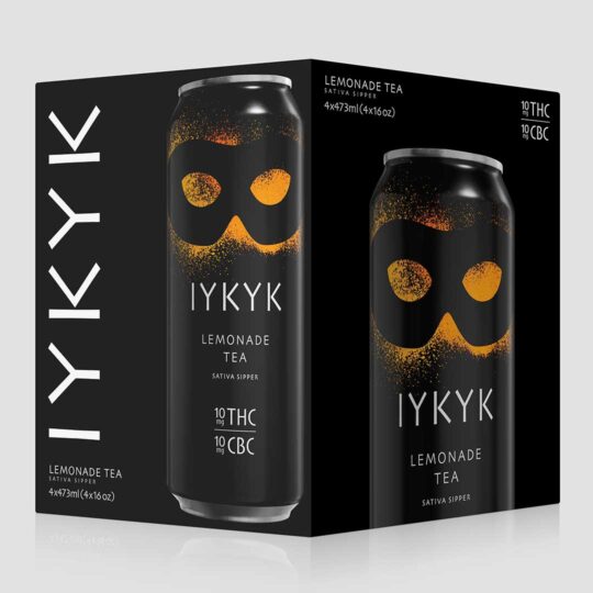 IYKYK Sativa Sippers Delta-9 THC CBC Drinks Lemonade Tea 10mg 16oz 4-pack