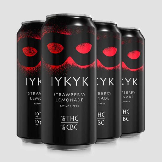 IYKYK Sativa Sippers Delta-9 THC CBC Drinks Strawberry Lemonade 10mg 16oz