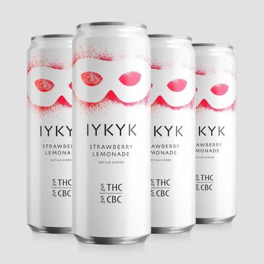IYKYK Sativa Sippers Delta-9 THC CBC Drinks Strawberry Lemonade 5mg 12oz
