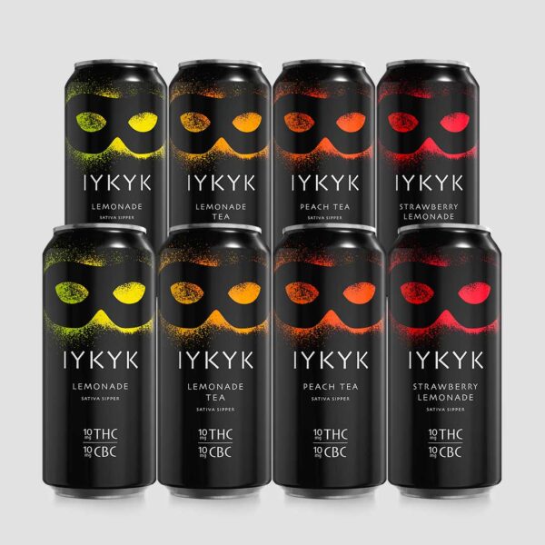 IYKYK Sativa Sippers Party Pack Delta-9 THC CBC Drinks 10mg 16oz