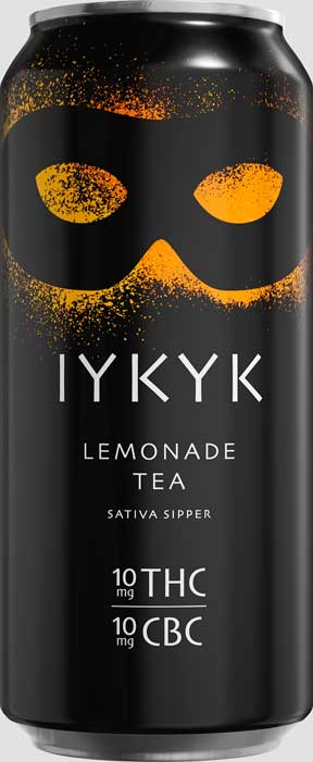 Lemonade Tea 16oz can for hemp-derived IYKYK Sativa Sippers, THC drinks with 10mg Delta-9 THC + CBC