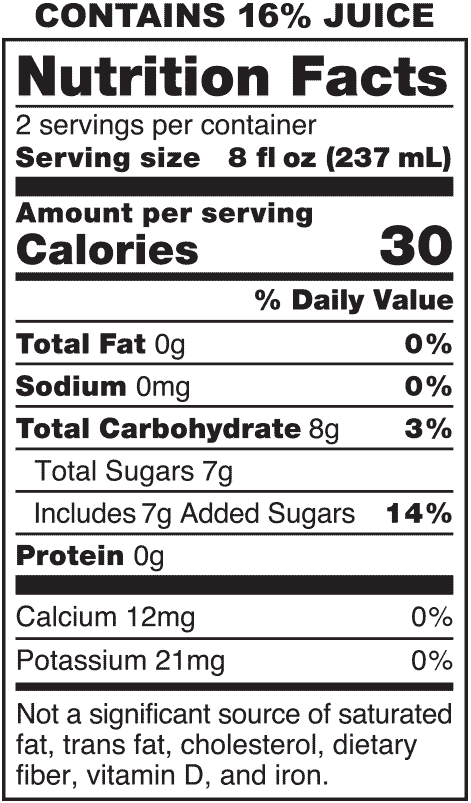 Strawberry Lemonade 16oz (10mg) Nutrition Facts for IYKYK Sativa Sippers Delta-9 THC + CBC Strawberry Lemonade, 16oz can, 10mg THC