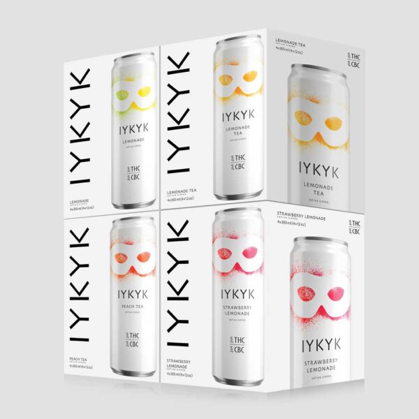 IYKYK Sativa Sippers Quad Squad 5 mg All Flavors Delta-9 THC CBC Beverages