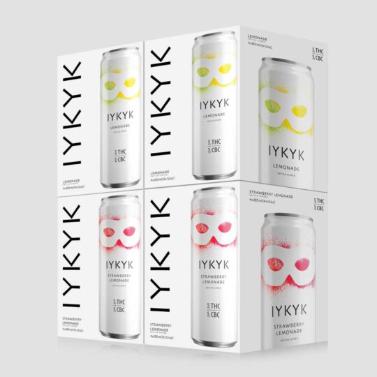 IYKYK Sativa Sippers Tastes Like Victory 5 mg Lemonade Strawberry Lemonade Delta-9 THC CBC Beverages